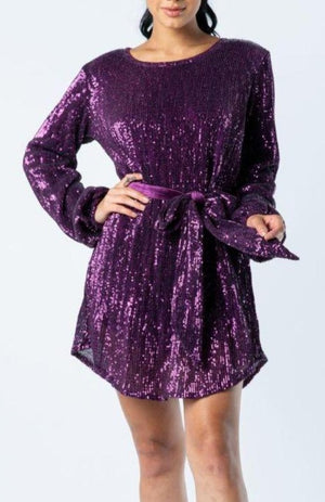 Purple Reign Glittery Dress